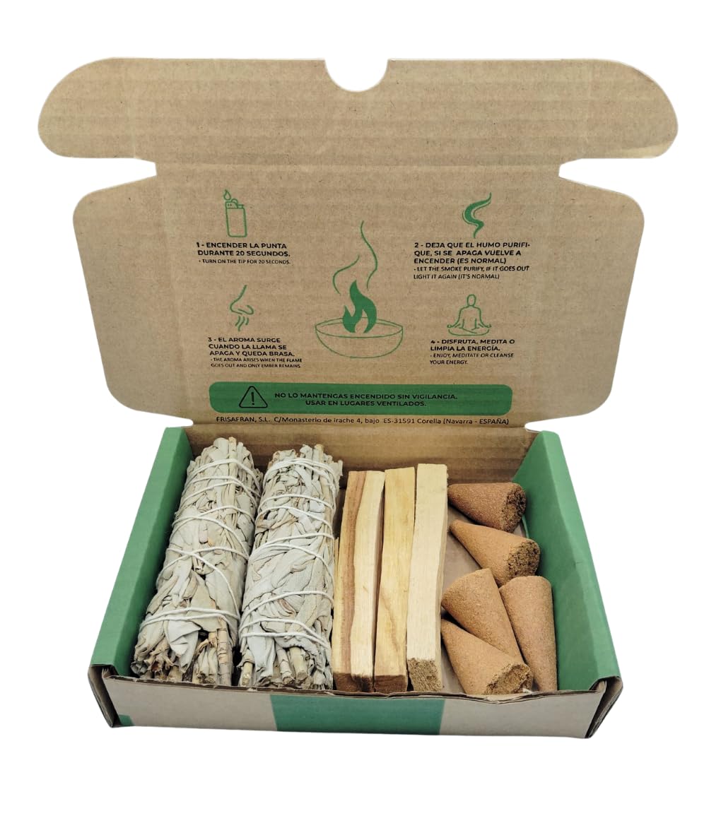 SALVIA | Palo Santo Naturel 50g (5-7 Bâtons) | Encens Naturel pour Purification Énergétique, Méditation et Relaxation | Bois Sacré du Pérou