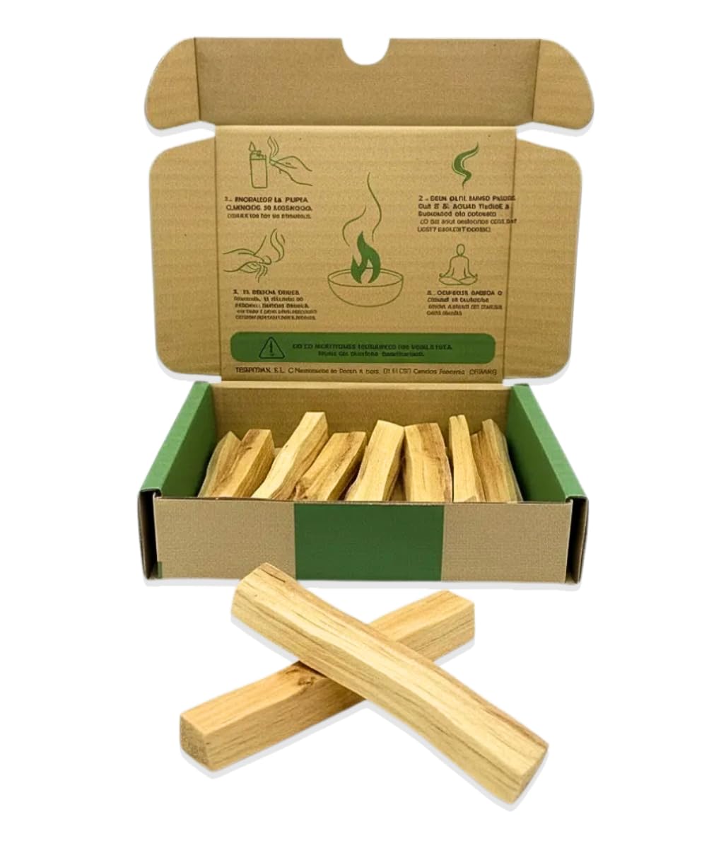 SALVIA | Palo Santo Naturel 50g (5-7 Bâtons) | Encens Naturel pour Purification Énergétique, Méditation et Relaxation | Bois Sacré du Pérou