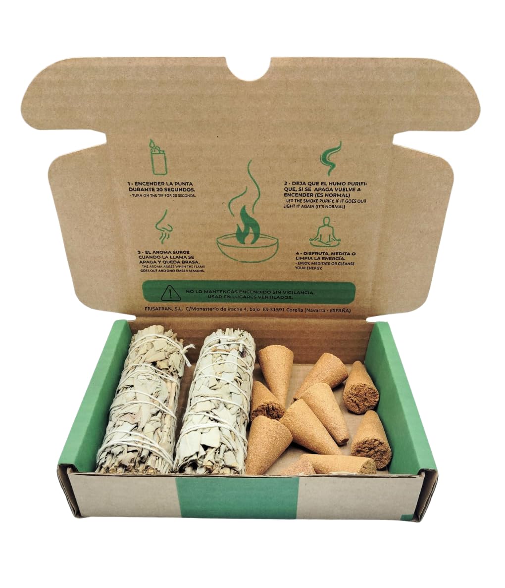 SALVIA | Palo Santo Naturel 50g (5-7 Bâtons) | Encens Naturel pour Purification Énergétique, Méditation et Relaxation | Bois Sacré du Pérou