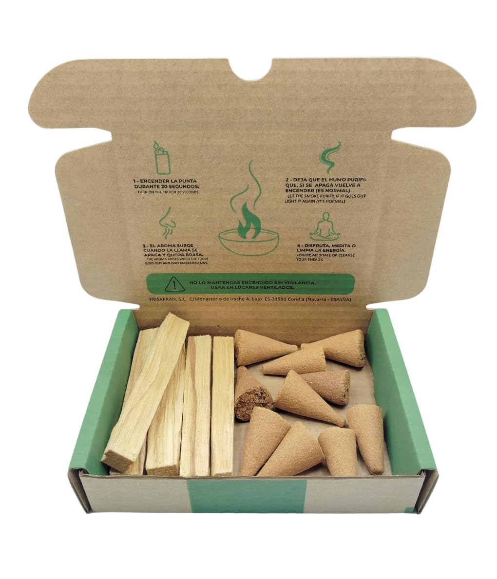 SALVIA | Palo Santo Naturel 50g (5-7 Bâtons) | Encens Naturel pour Purification Énergétique, Méditation et Relaxation | Bois Sacré du Pérou