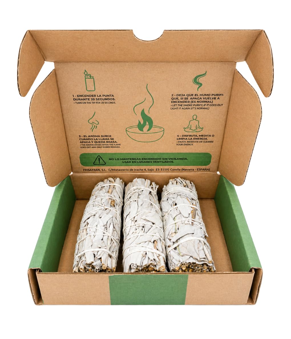 SALVIA | Palo Santo Naturel 50g (5-7 Bâtons) | Encens Naturel pour Purification Énergétique, Méditation et Relaxation | Bois Sacré du Pérou